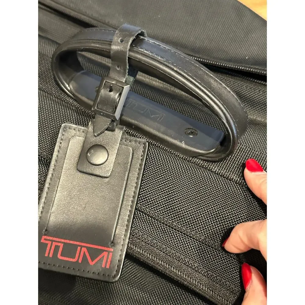 Tumi Black Ballistic Nylon Bi-Fold Carry On Garment Bag